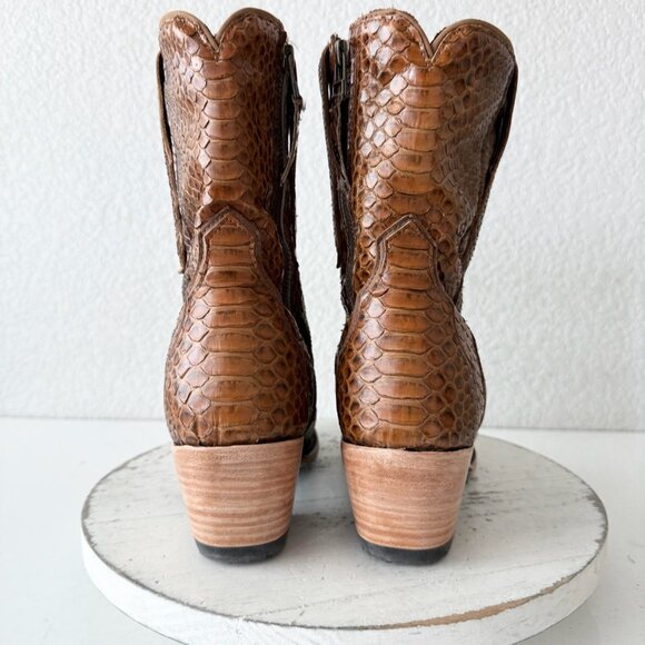 Lane VICKSON Womens Cowboy Bootie 8 Copperhead Western Cowgirl Short Ankle Boots - Picture 5 of 13